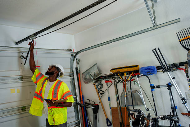Professional Garage Door Panel Replacement technician working in Cache, OK